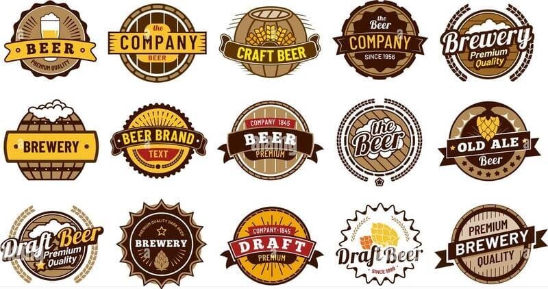Thiết kế logo beer phong cách cổ điển